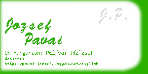 jozsef pavai business card